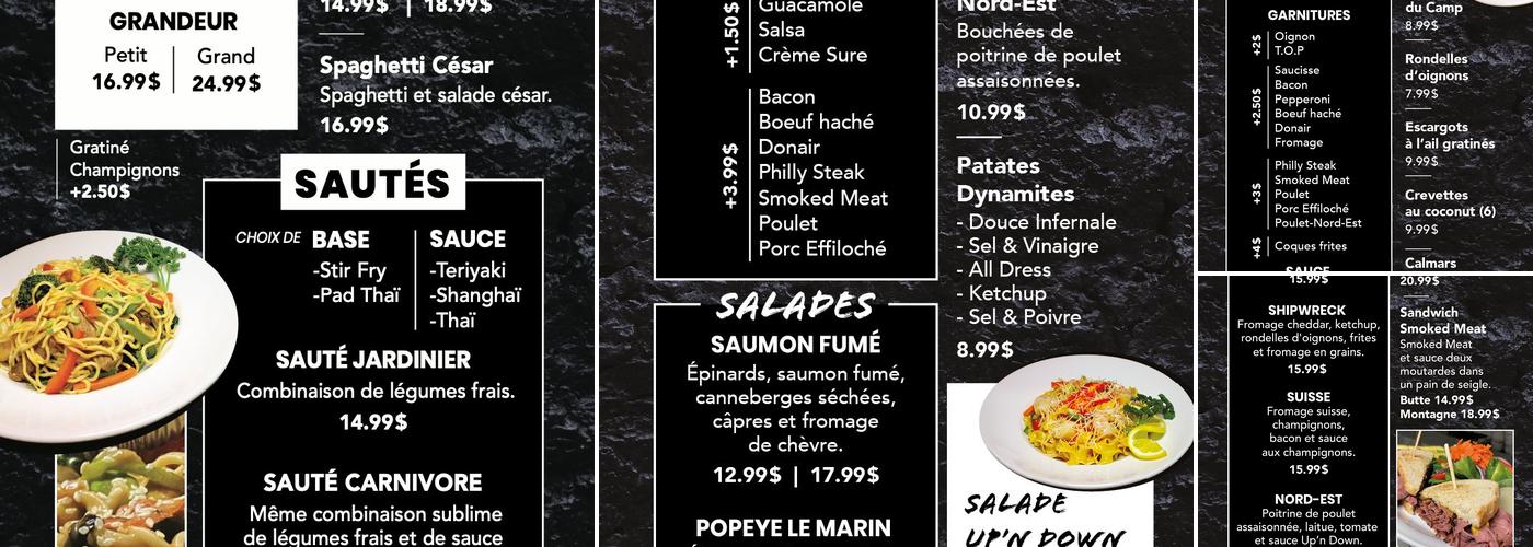 Le Up'n Down Resto-Bar Menu
