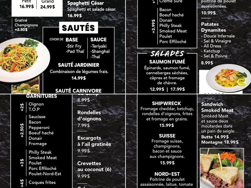 Le Up'n Down Resto-Bar Menu