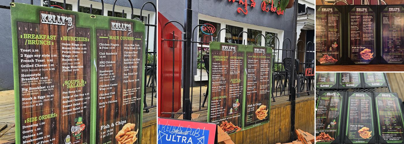 Kelly's Pub Menu