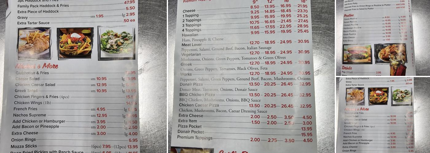 Tucker Lake Pizza Menu