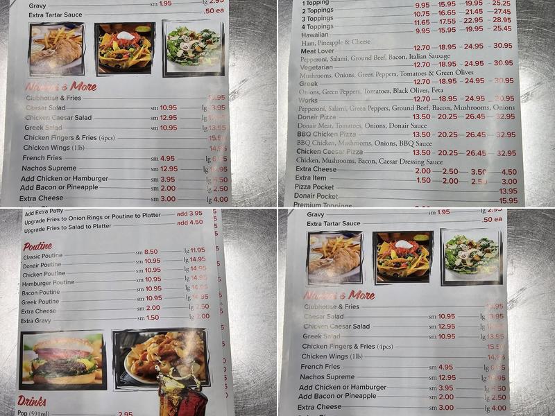 Tucker Lake Pizza Menu