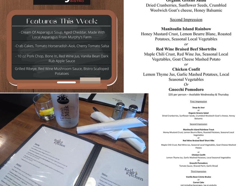 Kelly's Bistro Menu