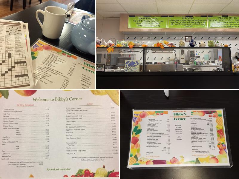 Bibby's Corner Menu