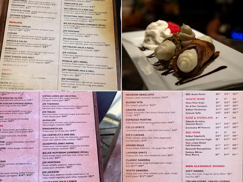 Joe's Italian Kitchen Menu