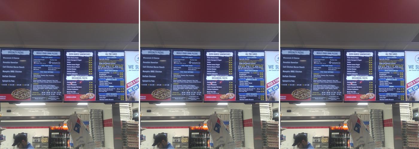 Domino's Pizza Menu