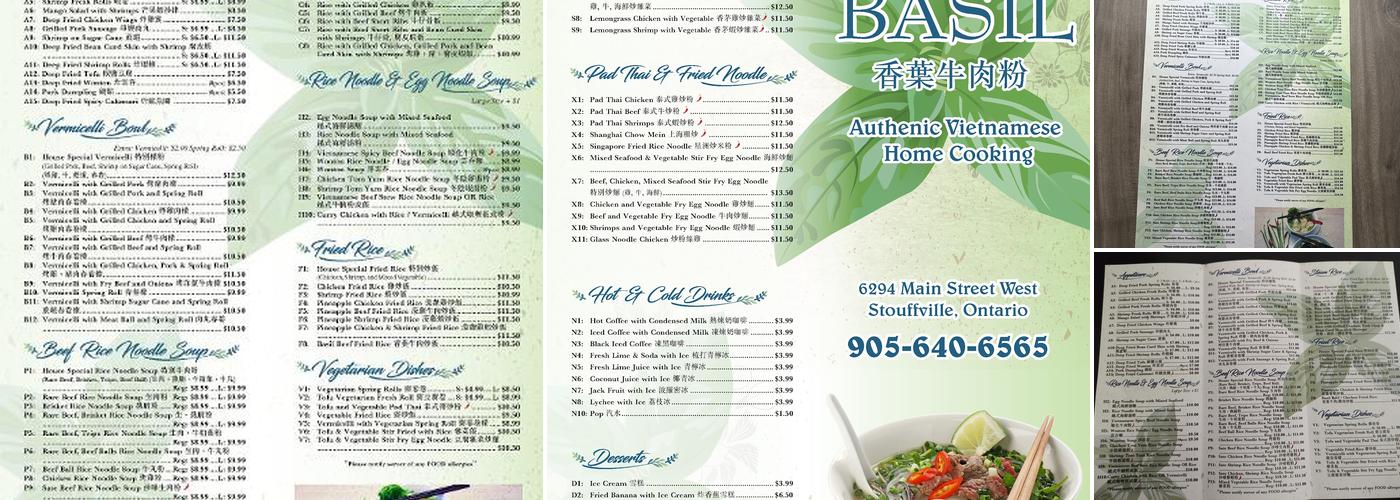 Pho Basil Menu