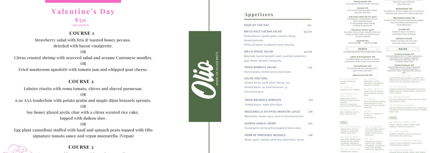 OLIO Menu