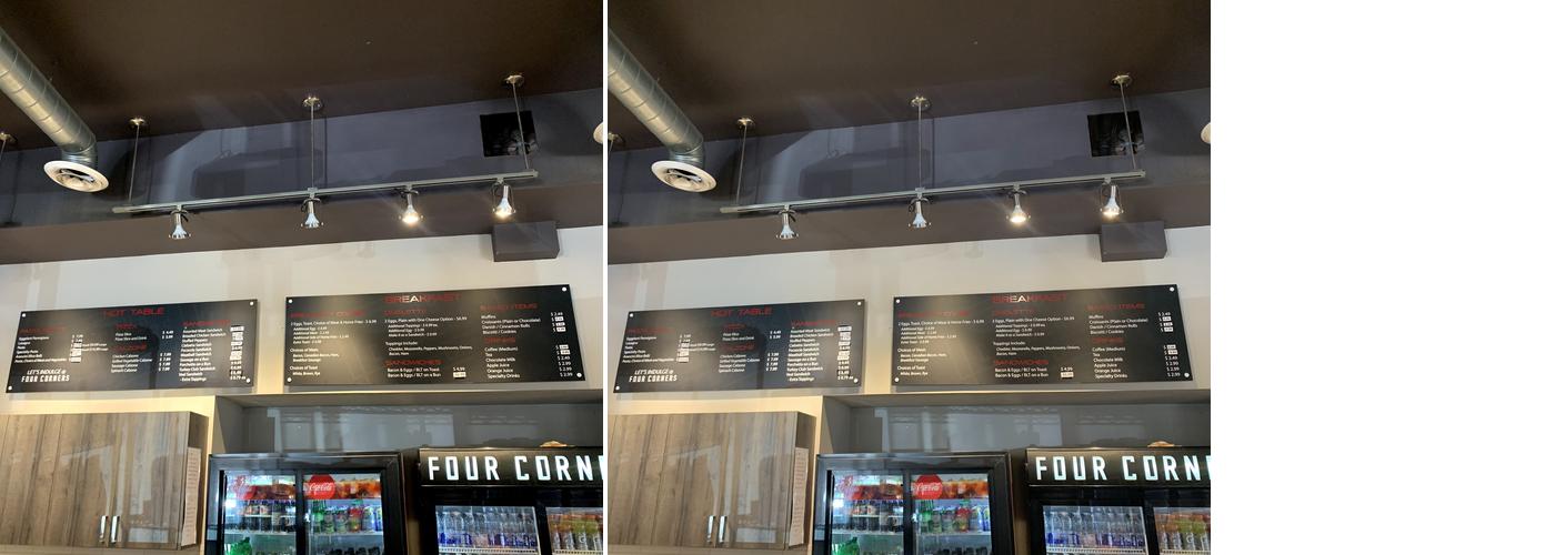 The 4 Corners Cafe and Bakery Menu