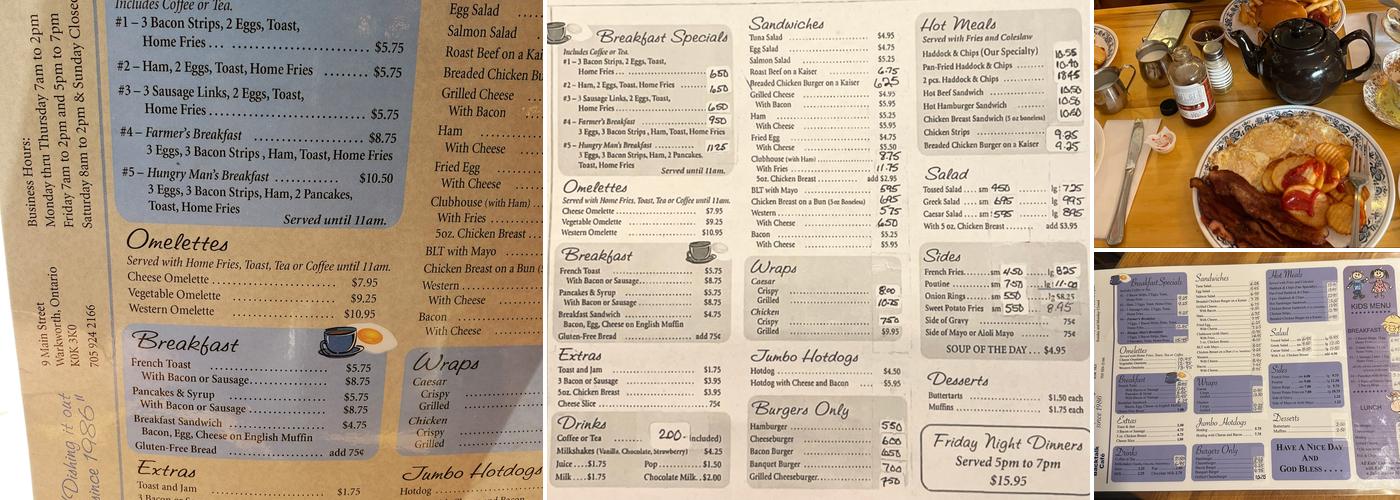 Jeannine's Backtalk Cafe Menu