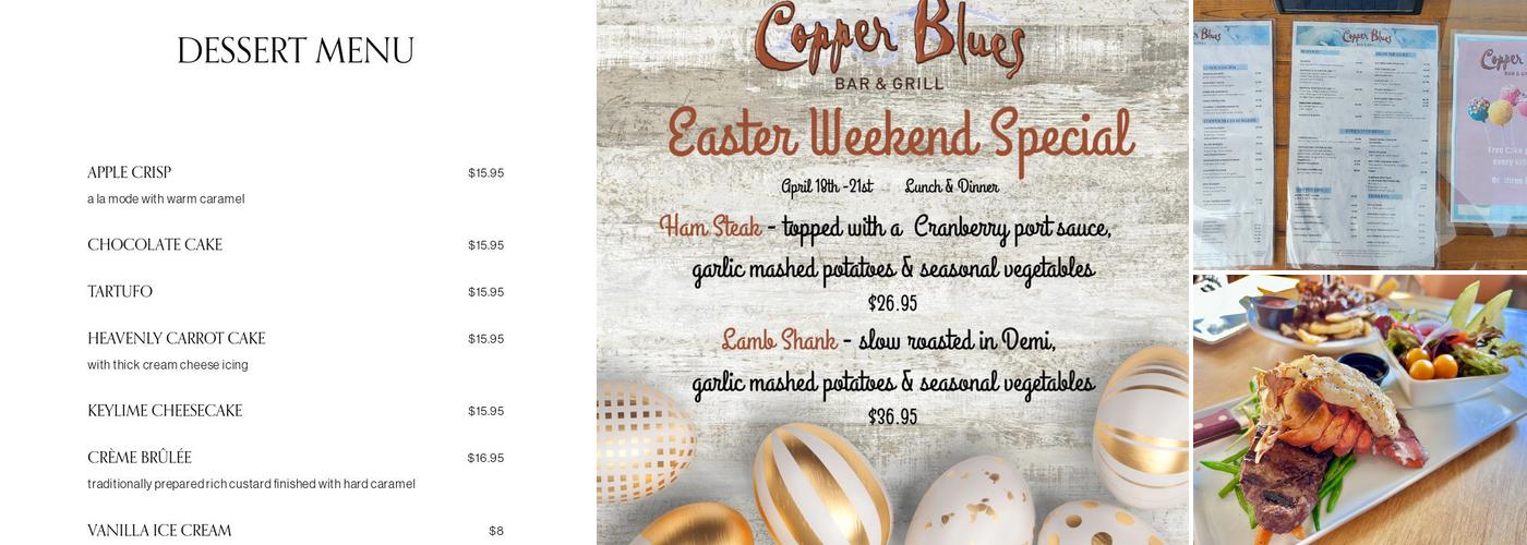 Copper Blues Menu