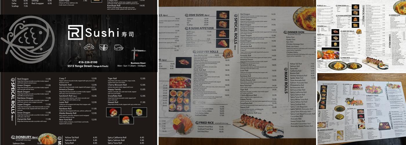 R sushi Menu
