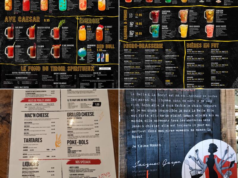 La Belle & La Boeuf - Burger Bar - LaSalle Menu