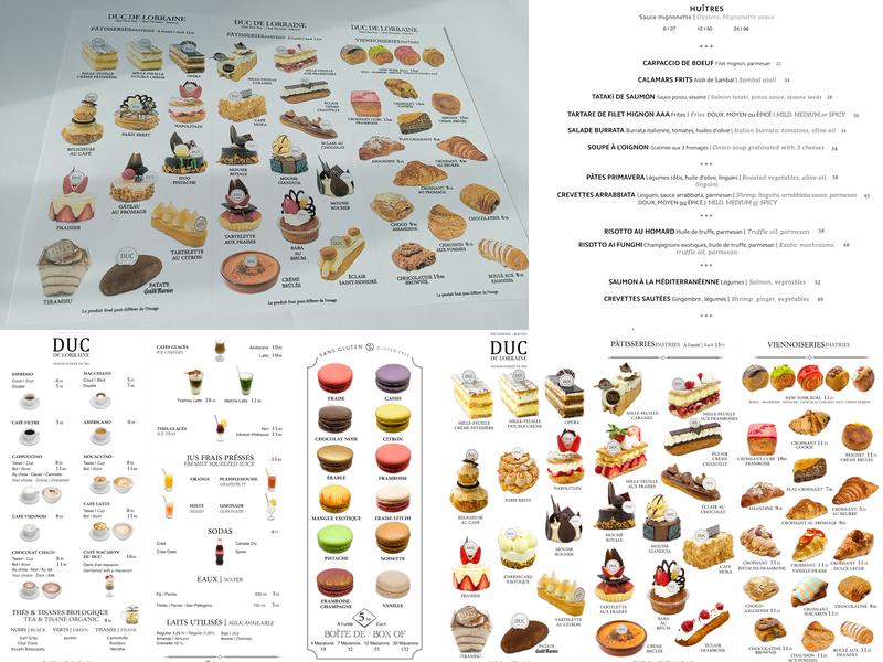 Duc de Lorraine Menu