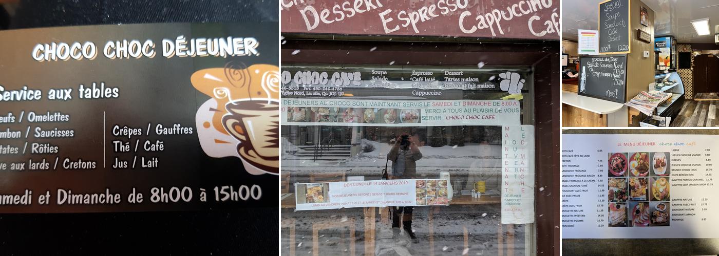Choco Choc Café Menu