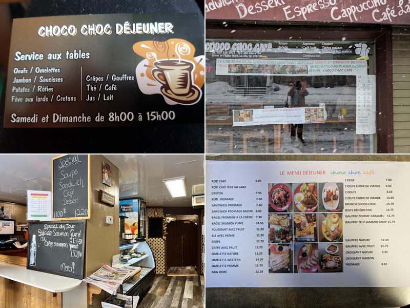 Choco Choc Café Menu