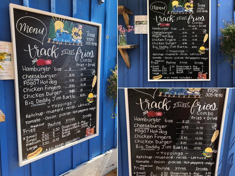 Trackside Fries Menu