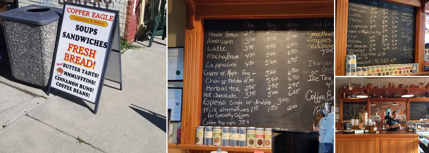 Copper Eagle Cappuccino & Bakery Ltd Menu