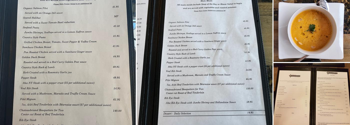 Longview Steakhouse Menu