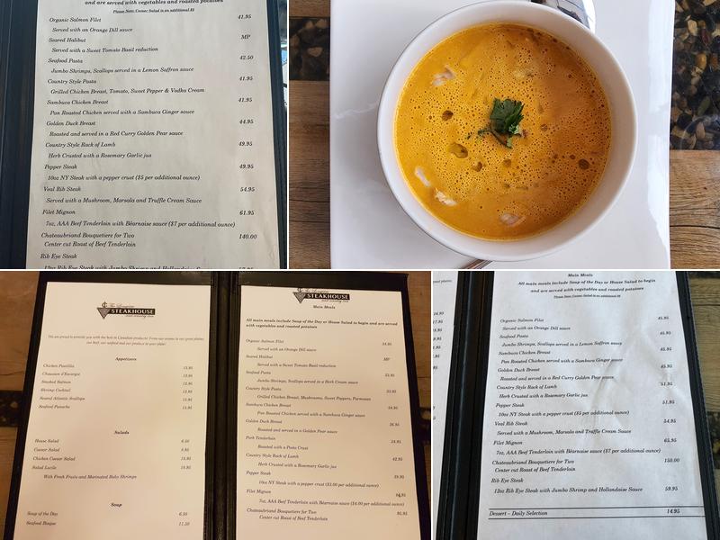 Longview Steakhouse Menu