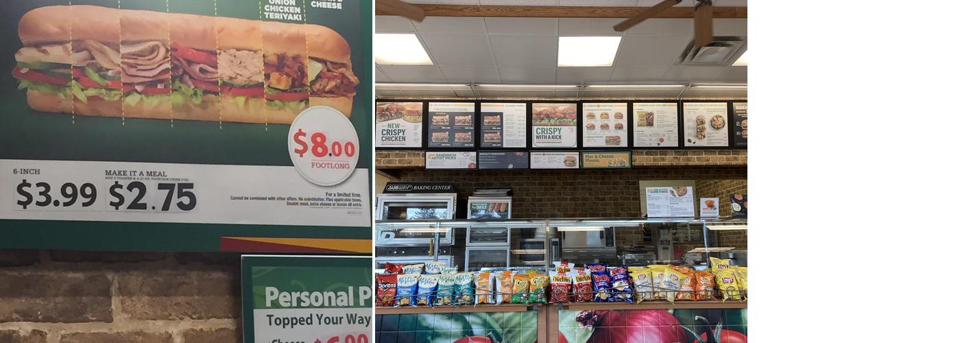 Subway Menu