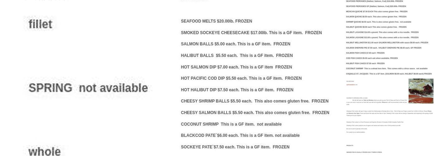 Sharkey's Fish Locker Menu