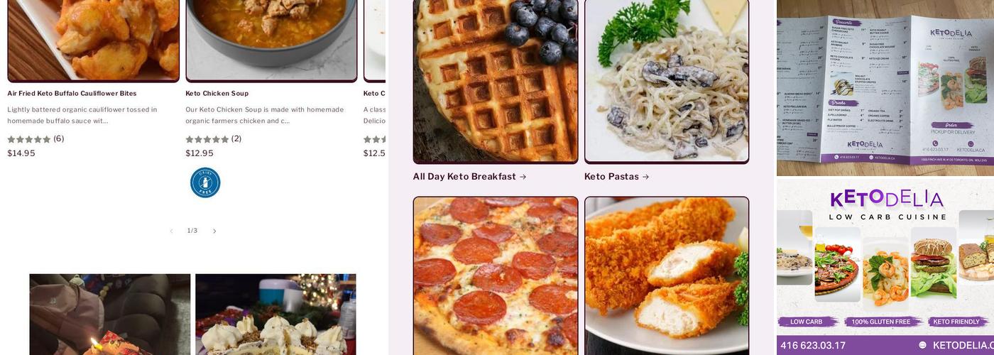 Ketodelia Keto Restaurant Menu