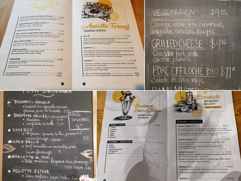 Café Toranj Menu