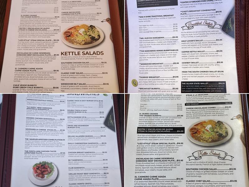 Copper Kettle Café Menu