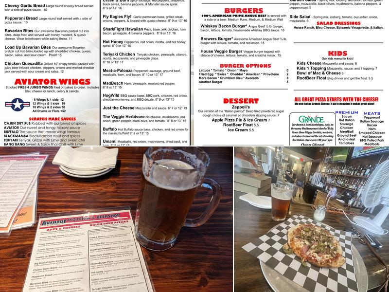 Aviator Pizza & BeerShop Menu