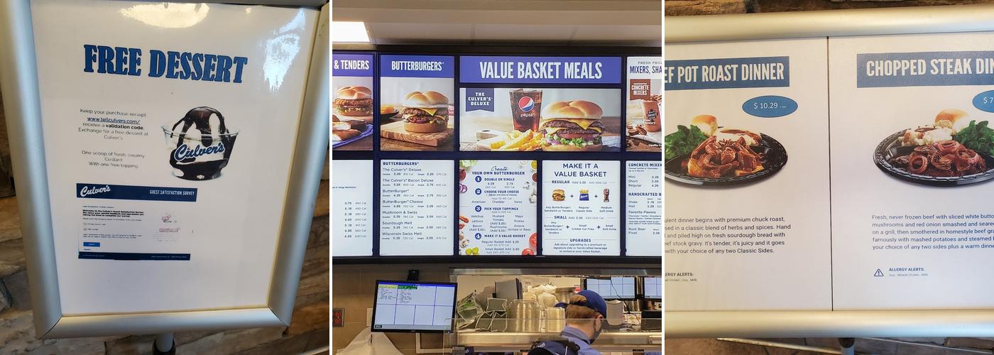 Culver’s Menu