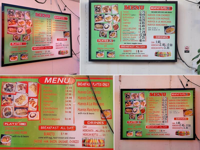 Tacos La Pasadita Menu