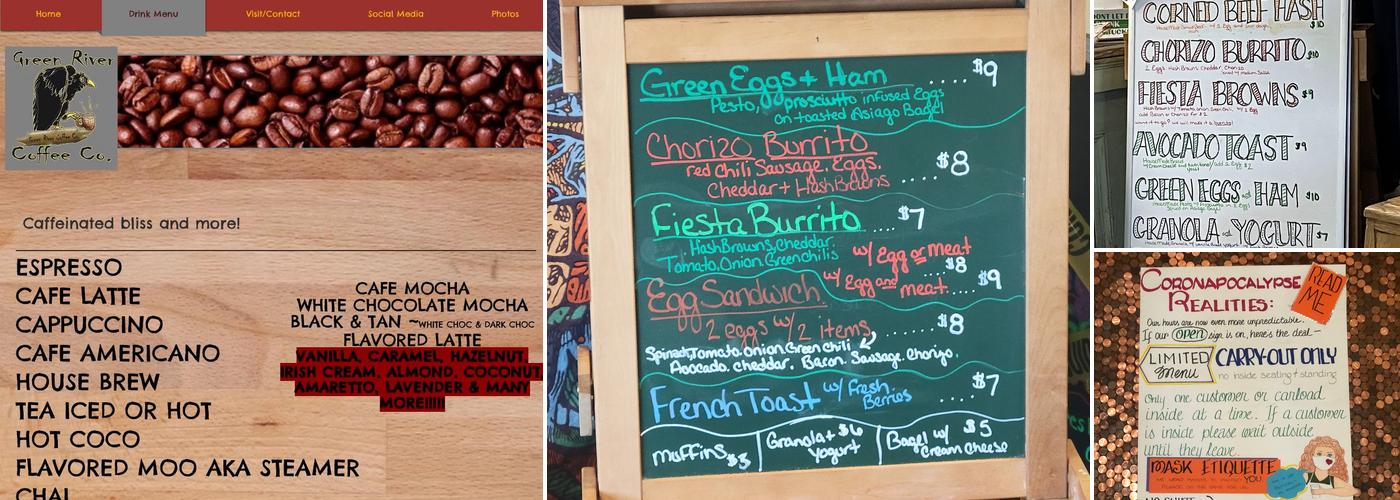 Green River Coffee Co Menu
