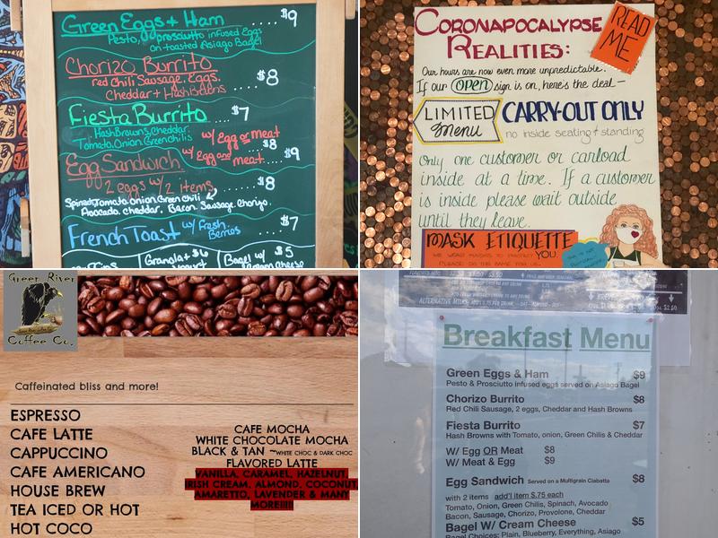 Green River Coffee Co Menu