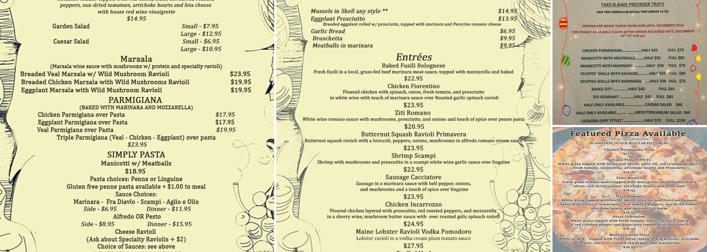 Cucina di Gerardo Menu