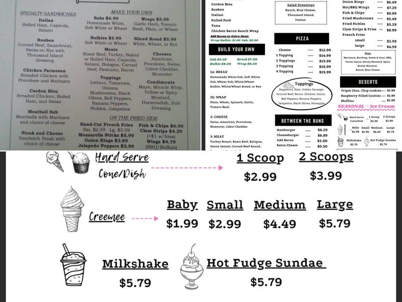 R B's Delicatessen Menu