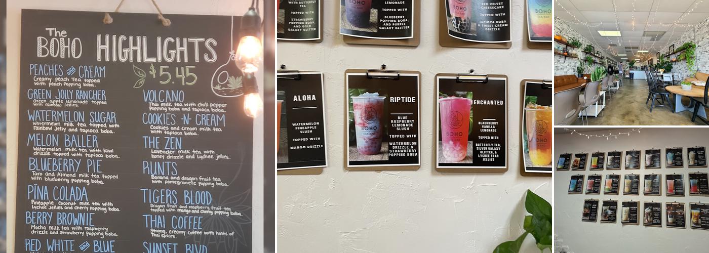 Boho Tea Bar Menu