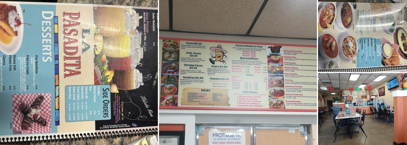 La Pasadita Menu