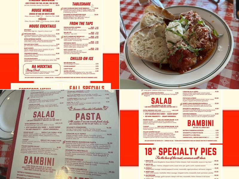 Pizzeria Ruby Menu