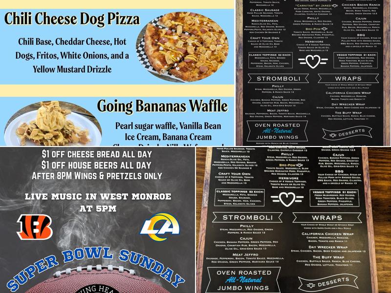 Flying Heart Brewing & Pub - West Monroe Menu