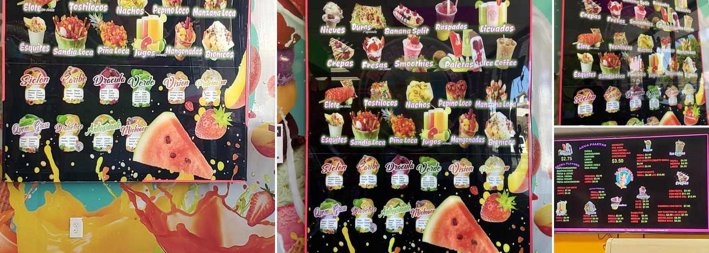 La Michoacana Premier Menu