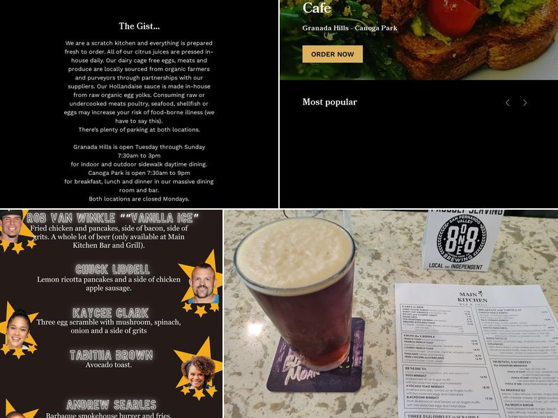 Main Kitchen Cafe Menu