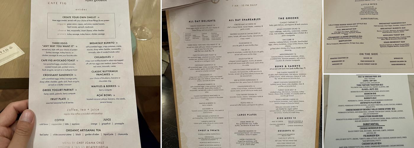 Cafe Fig Menu