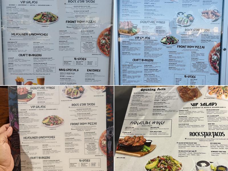 Rock & Brews Menu