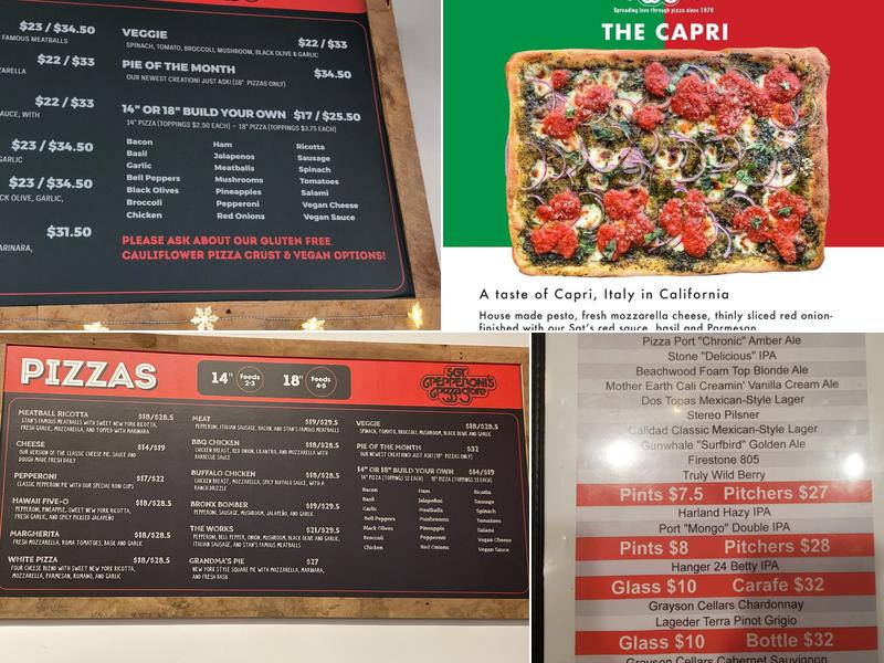 Sgt. Pepperoni's Pizza Menu