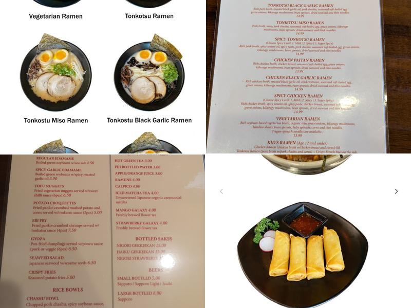Torakichi Ramen (Palm Springs) Menu
