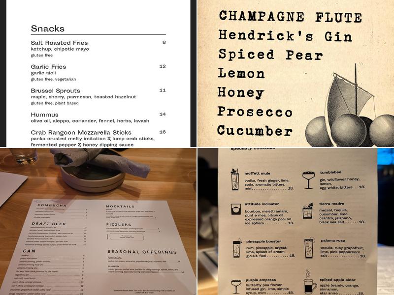 Roger Bar and Restaurant Menu