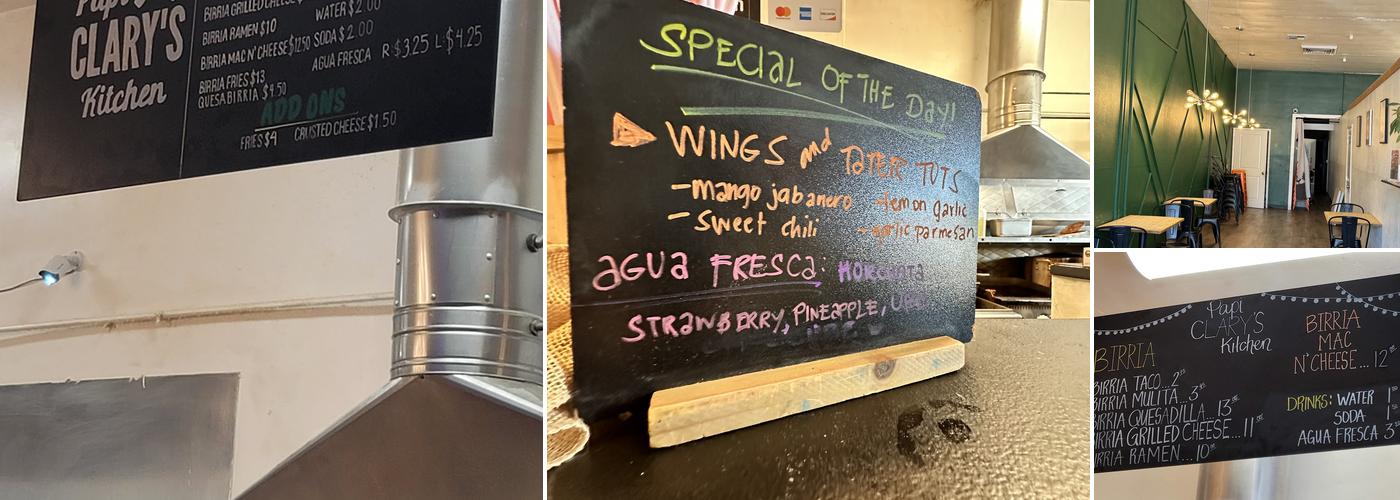 Papi Clary's Kitchen Menu