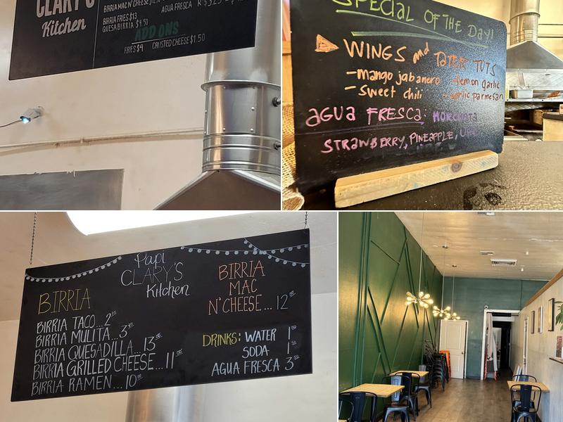 Papi Clary's Kitchen Menu