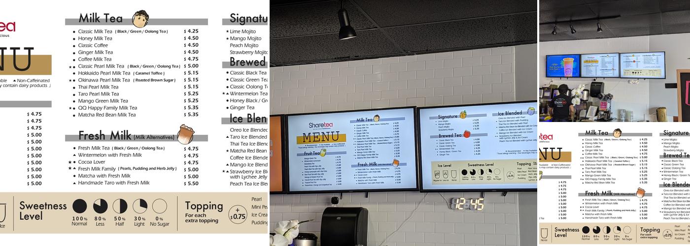 Sharetea National City Menu