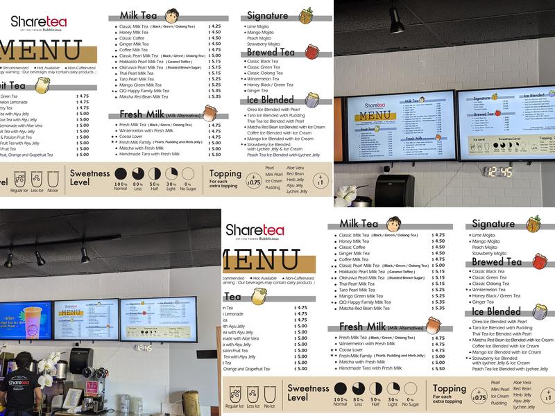 Sharetea National City Menu